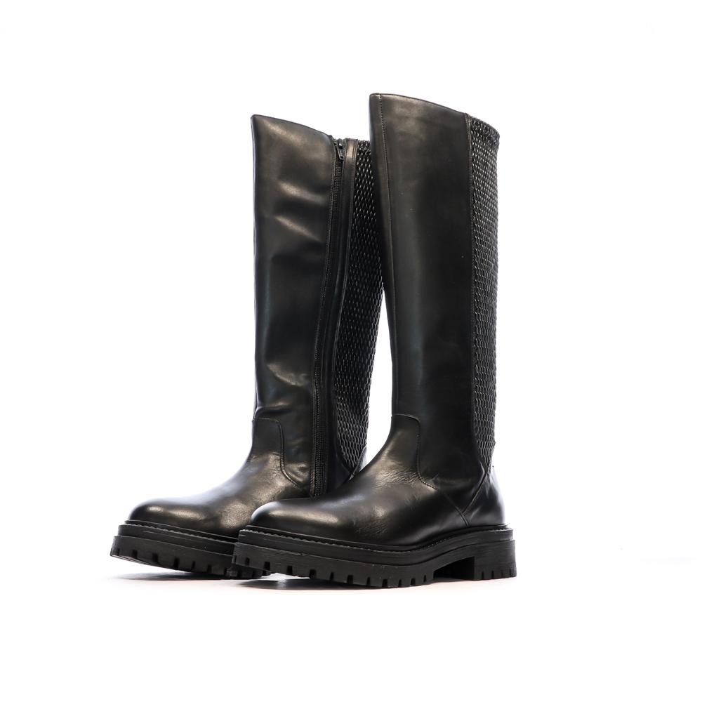 Schwarze Stiefel Frau Geox Iridea Ansicht 6