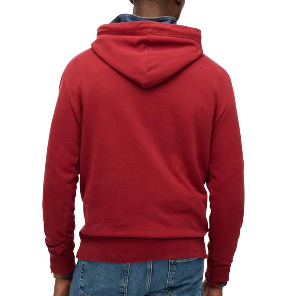 Sweat Rouge Homme Superdry Essential Logo vue 2
