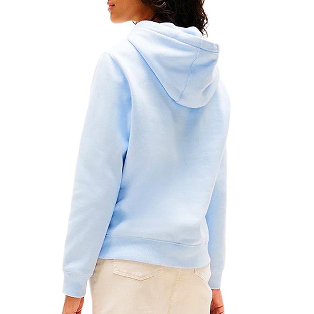 Hellblaues Damen-Kapuzensweatshirt Tommy Hilfiger Flag1 Ansicht 2