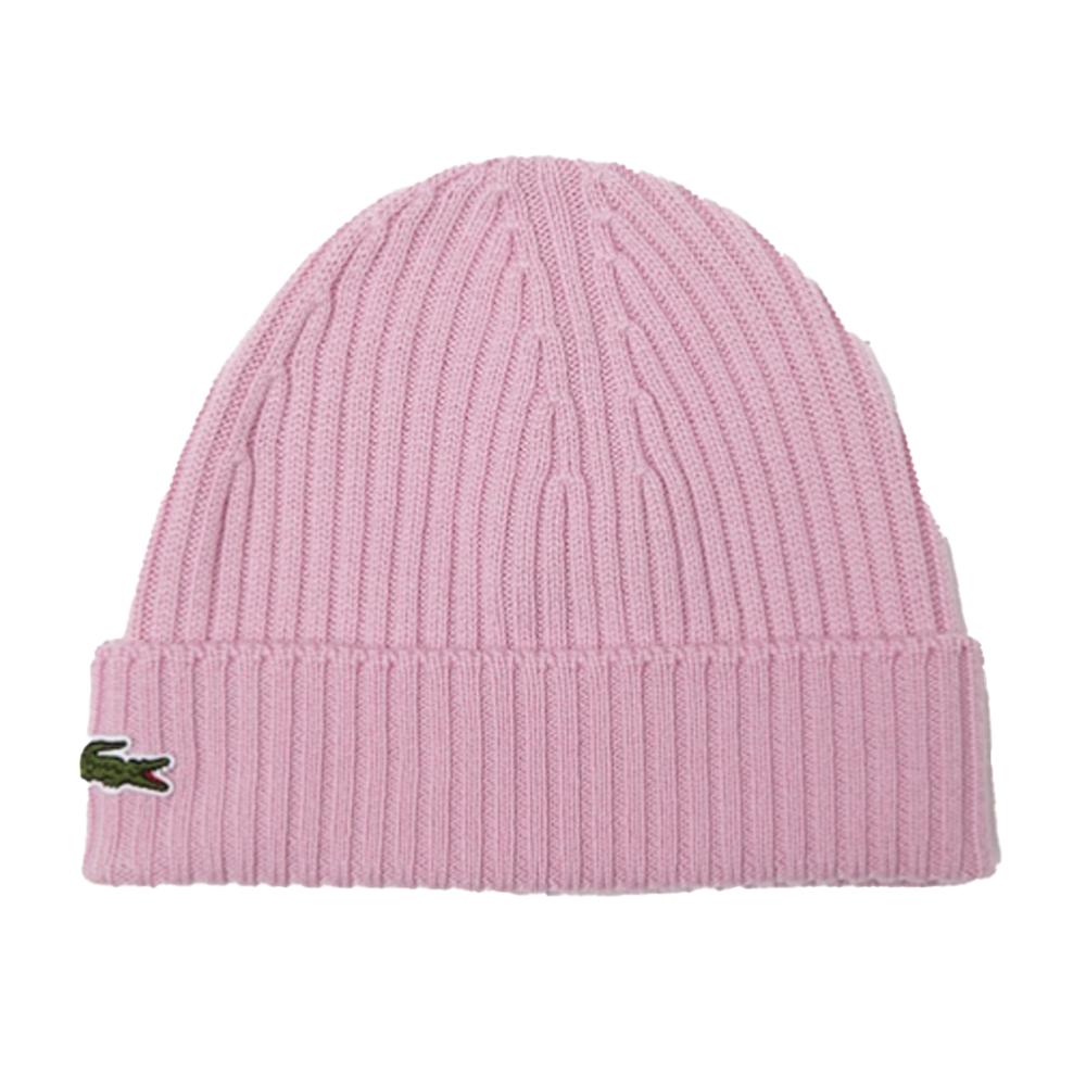 Bonnet Rose Femme Lacoste RB0001 pas cher