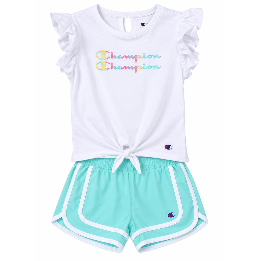 Champion Girls’ White/Turquoise Set C414ST888 affordable