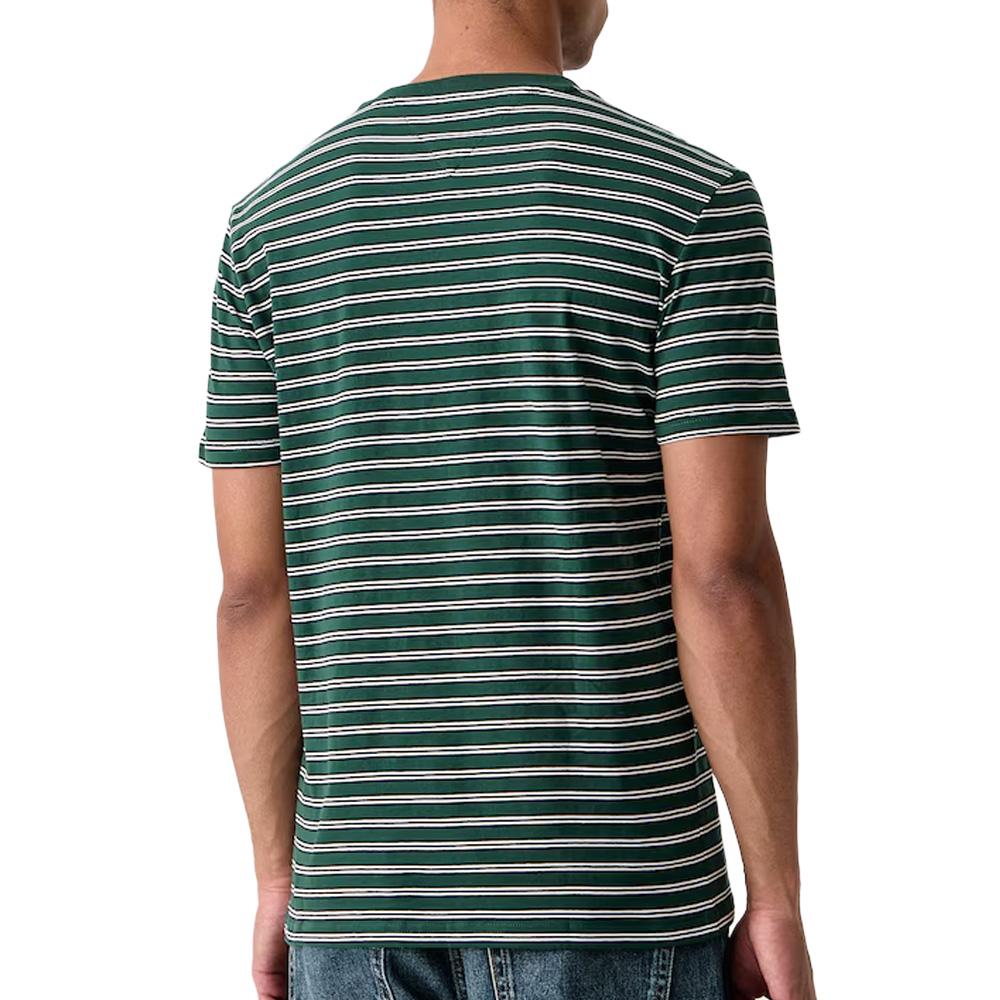 Tommy Hilfiger Men’s Green Striped T-shirt Photo of the Espace des Marques %store% store - view of %key%