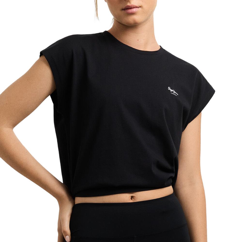 Camiseta negra de mujer Pepe Jeans Blooma barato