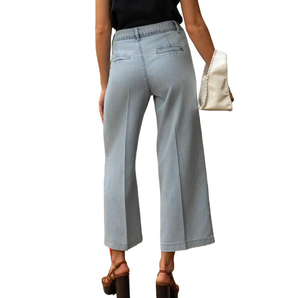 Jean Wide Bleu Femme Oraije Eleonorette vue 2