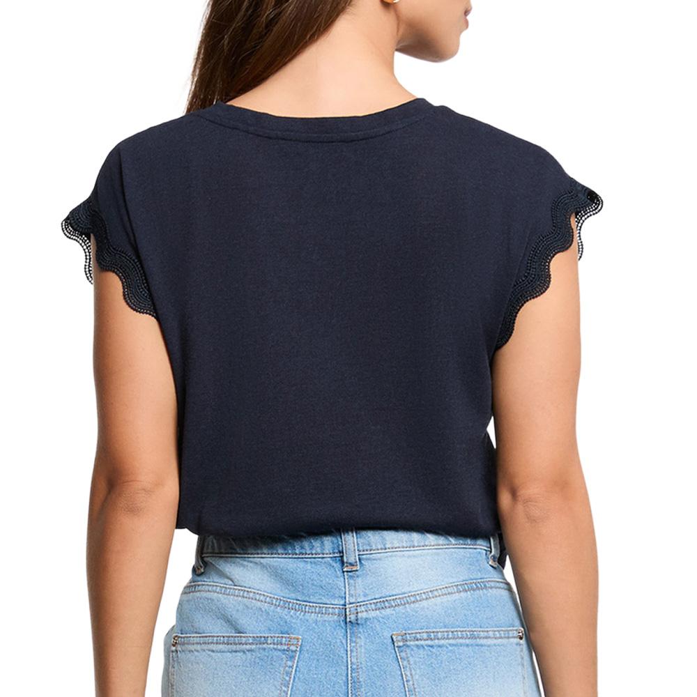 Camiseta azul marino para mujer Morgan DECUME ver 2
