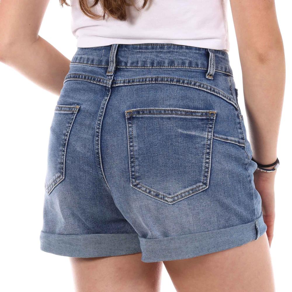 Monday Premium Pantalones cortos vaqueros azules para mujer LW526 ver 2