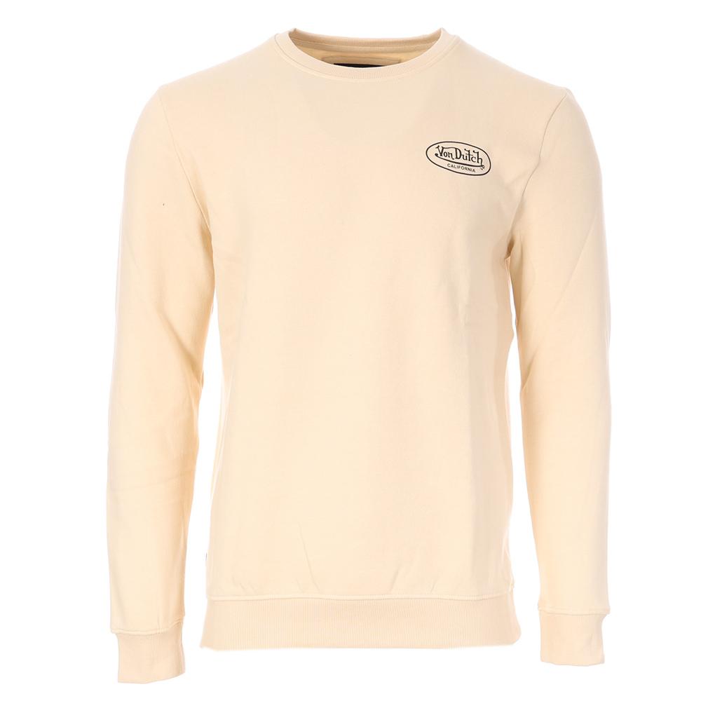 Men's Beige Von Dutch Crew Sweatshirt affordable