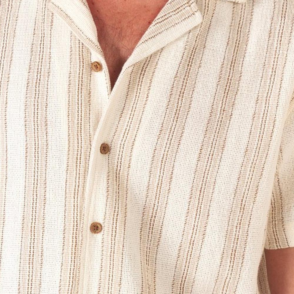 Camisa blanca/beige para hombre RMS26 Textura ver 2