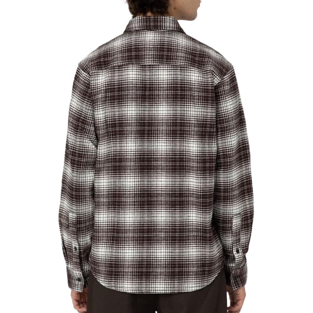 Camisa Dickies Evansville Marrón/Blanca para Hombre ver 2