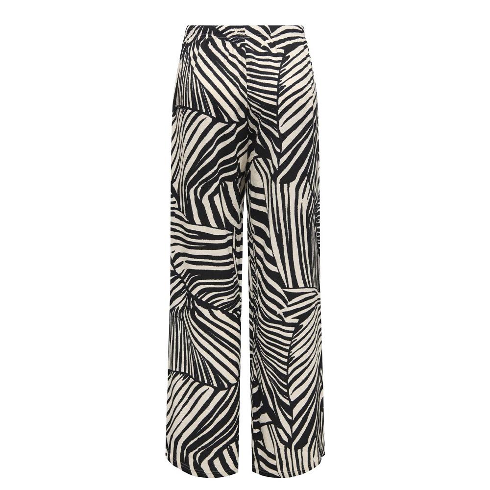Pantalon fluide Beige/Noire Femme JDY Ebbie vue 2