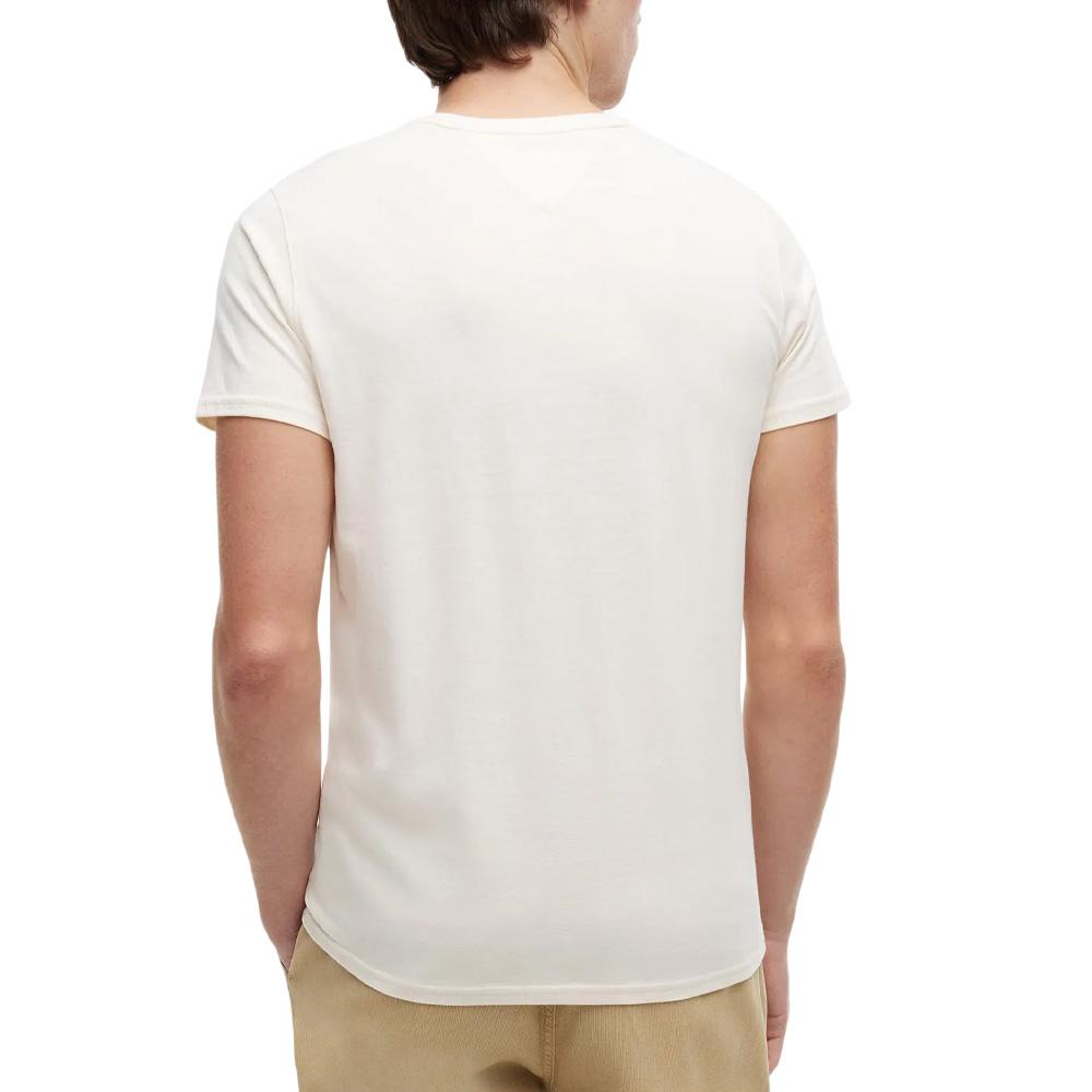 Hellbeiges Herren-T-Shirt von Tommy Hilfiger, Modell Tjm Xslim, aus Jersey Ansicht 2