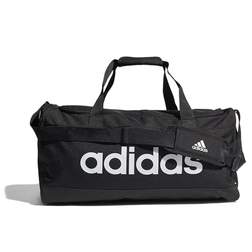 Bolsa de deporte negra unisex Adidas Linear Duffel barato