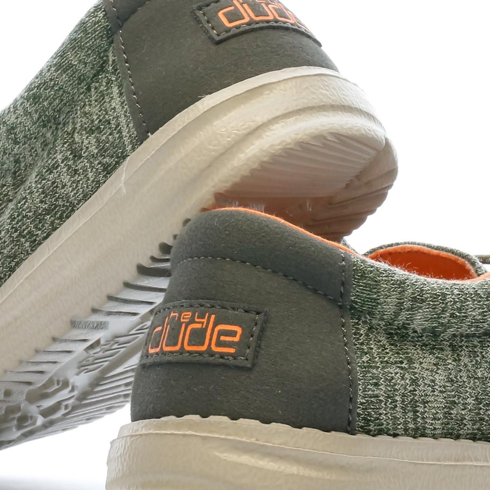 Chaussures Kaki Garçon Hey Dude Wally Youth 13013 vue 7
