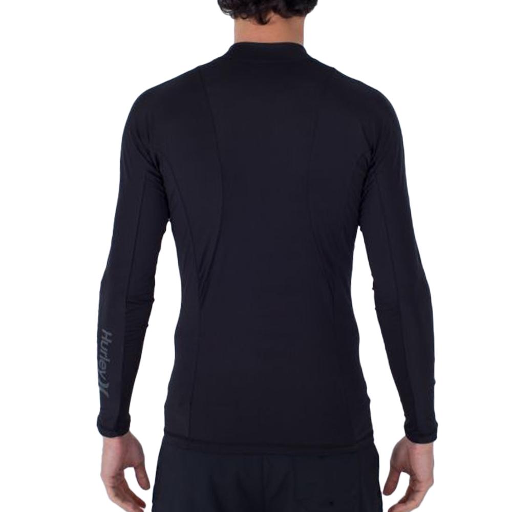 Lycra Langarm Schwarz Herren Hurley Channel crossing Ansicht 2