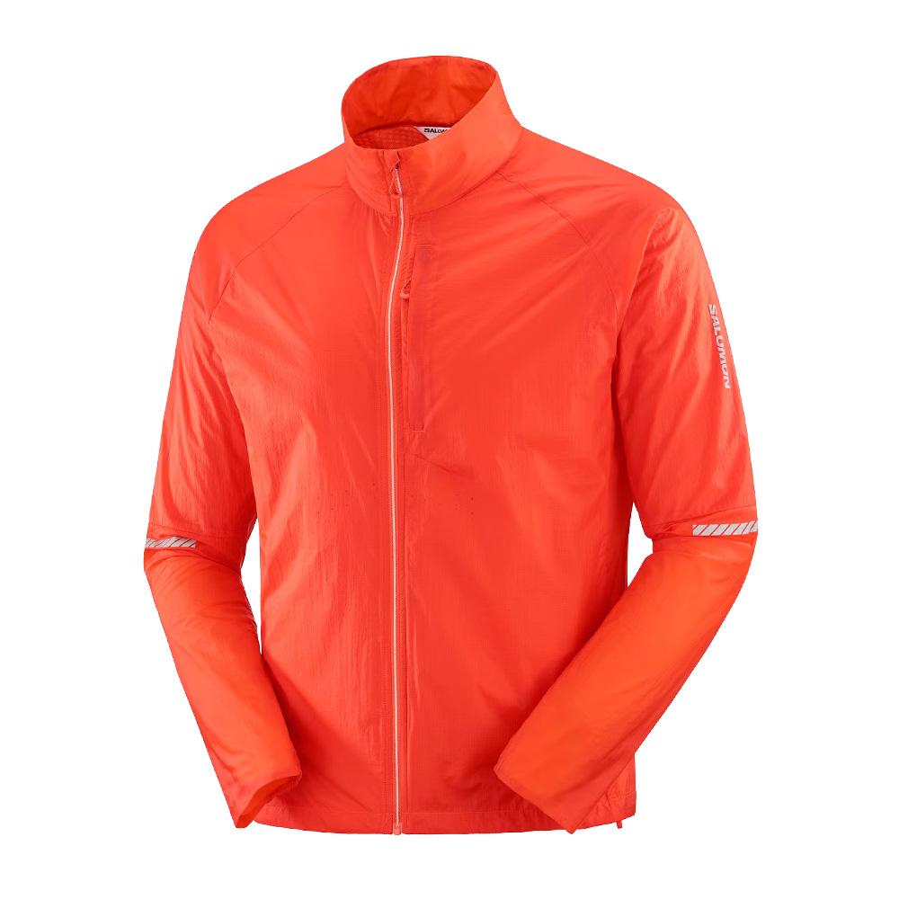 Manteau Coupe Vent Rouge Homme Salomon Sense Flow vue 2