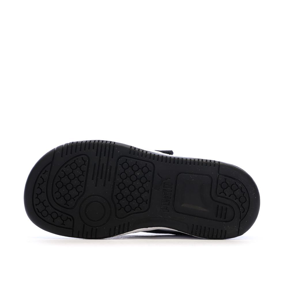 Schwarze/weiße Puma Rebounds Sneaker für Jungen Ansicht 5
