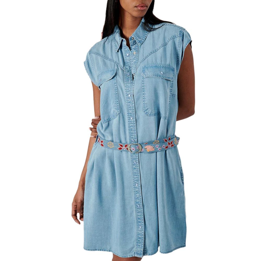 Robe en jean Bleu Femme Kaporal CORRIW pas cher