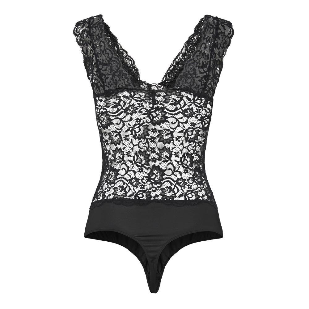 Schwarzer Body für Damen von Pieces Lina Ansicht 2