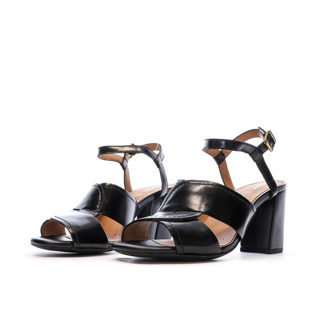 Schwarze Sandalen Frau Geox Neraklia Ansicht 6