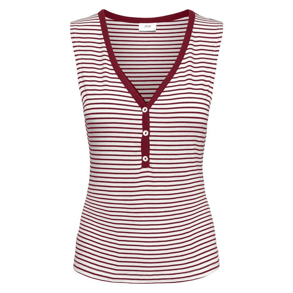 Camiseta sin mangas roja y blanca para mujer JDY Sissy barato