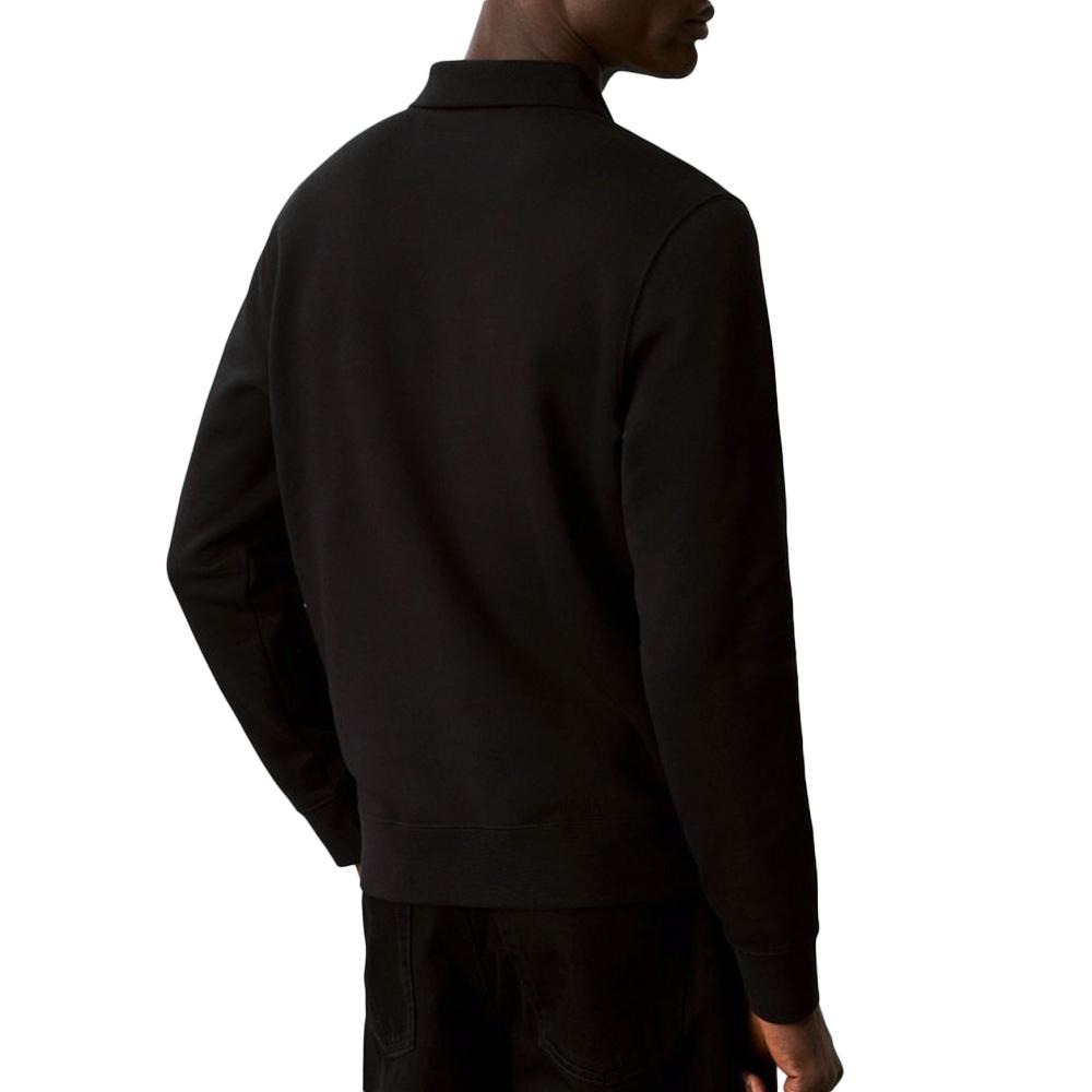 Polo Noir Homme Calvin Klein Jeans Terry vue 2