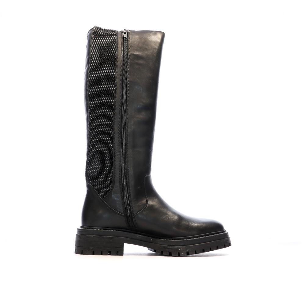 Schwarze Stiefel Frau Geox Iridea Ansicht 2