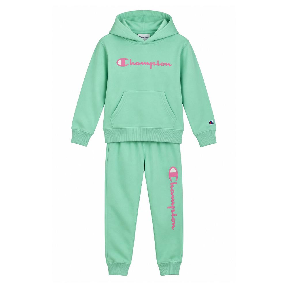 Ensemble Vert D’Eau Enfant Champion Hoodie pas cher