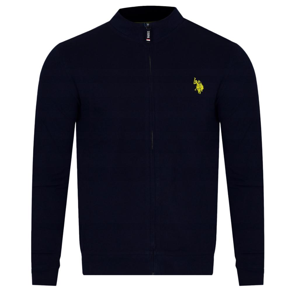 Reißverschlussjacke Schwarz/Gelb Herren US Polo ASSN ALLY günstig
