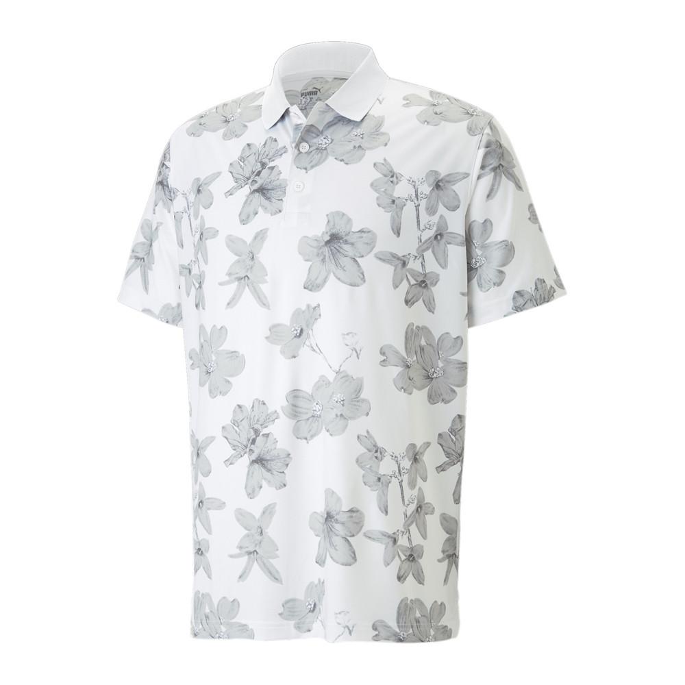 Puma Men's Polo White/Grey Verdant affordable