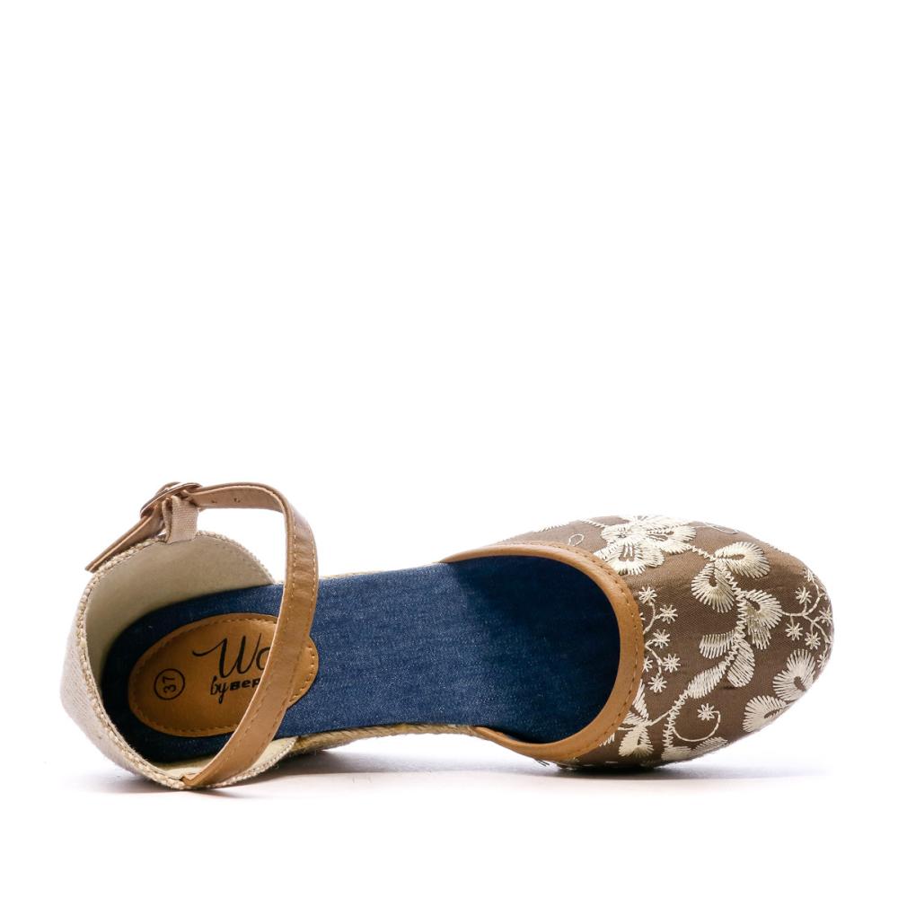 Beppi Women's Brown/Flower Compensated Sandals Photo of the Espace des Marques %store% store - view of %key%