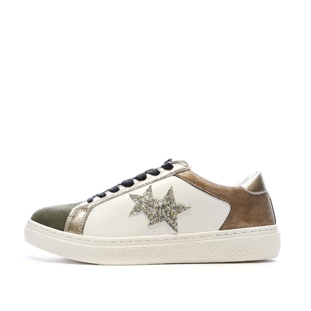 Weiße/camelfarbene Sneaker für Damen Only Star günstig