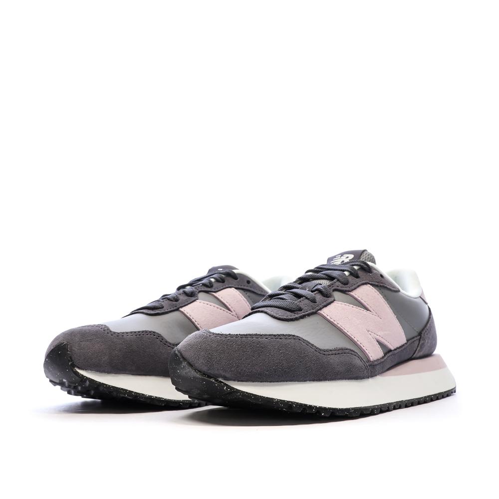 Baskets Grises/Roses Femme New Balance 237 vue 6