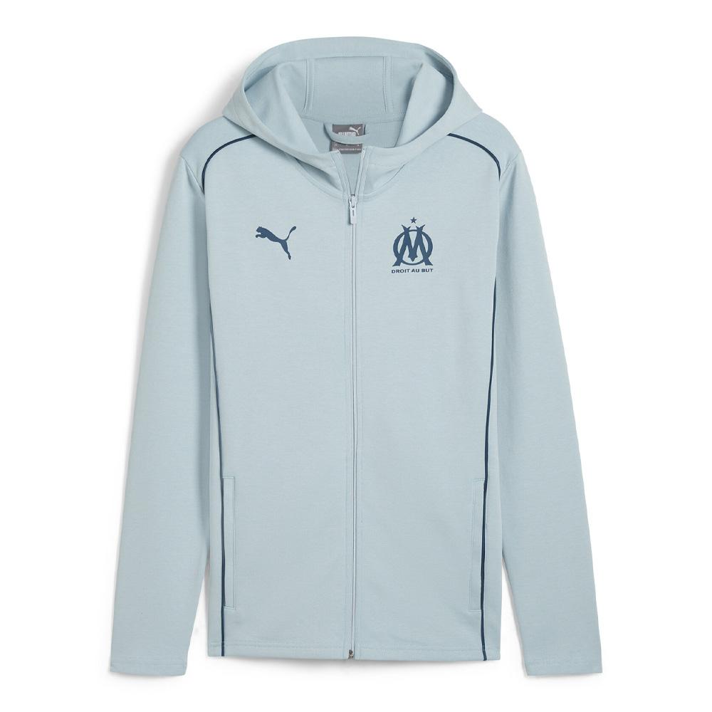 OM Veste de Survêtement Bleu Clair Homme Puma 24/25 pas cher