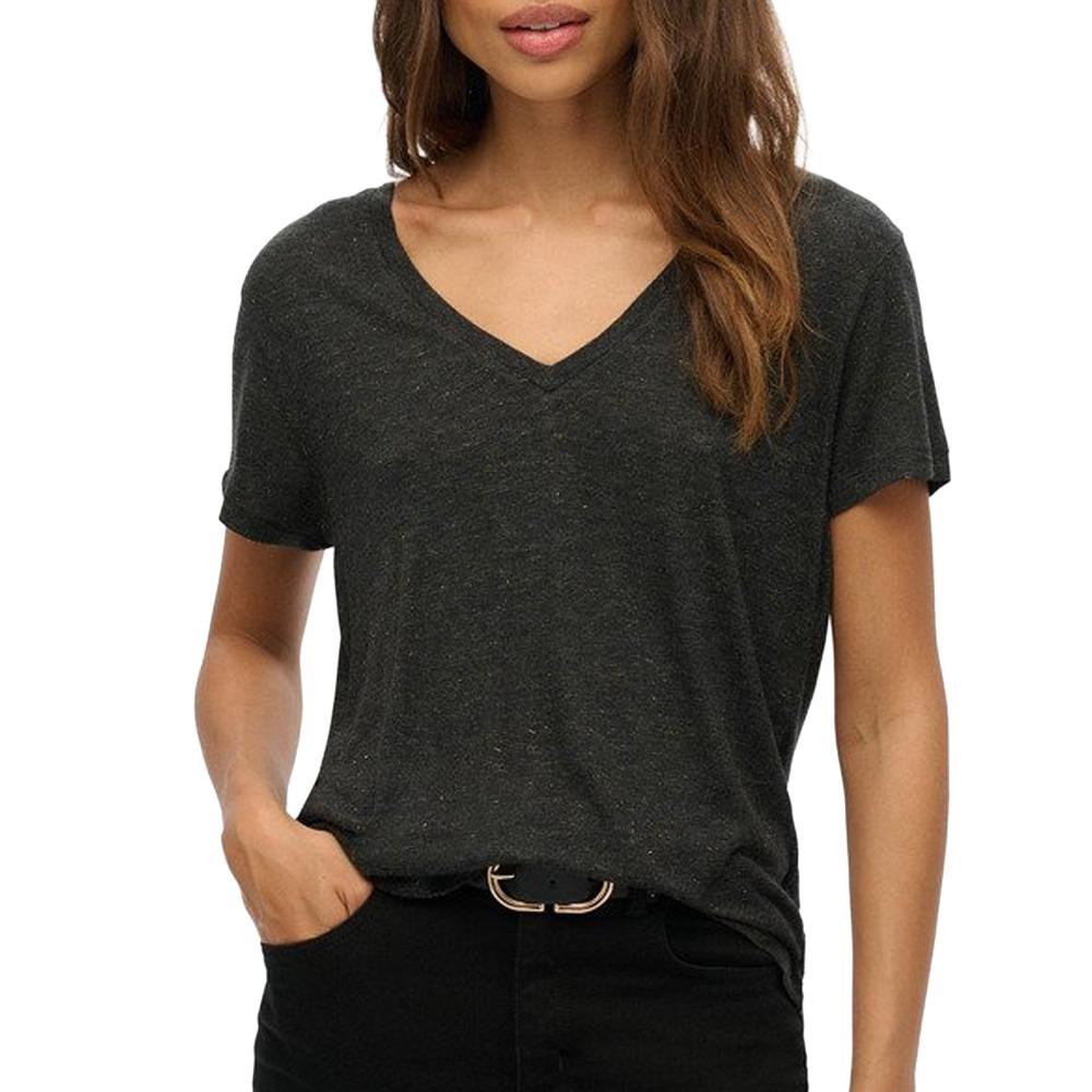 T-Shirt Gris Foncé Femme Superdry Studioss pas cher