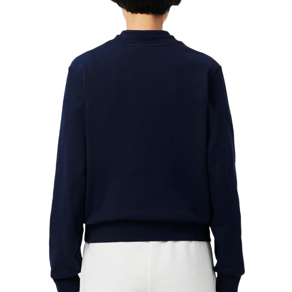 Lacoste Relaxed Fit Fleece Women's Navy Sweatshirt Photo of the Espace des Marques %store% store - view of %key%