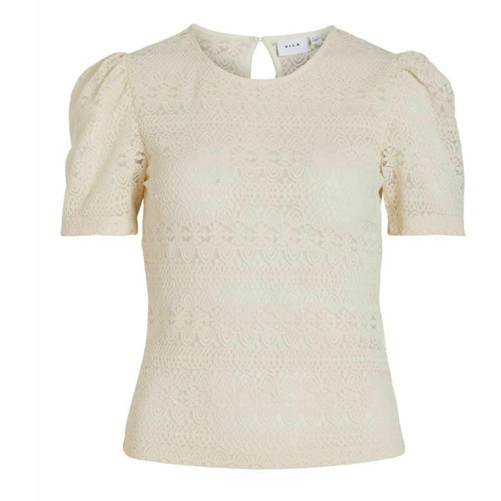 T-Shirt Beige Vila Femme Vichikka pas cher