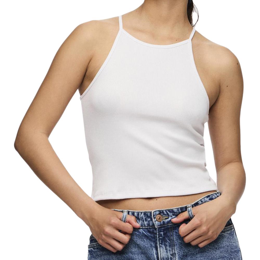 Top Blanc Femme Pieces Pcostina Strap pas cher