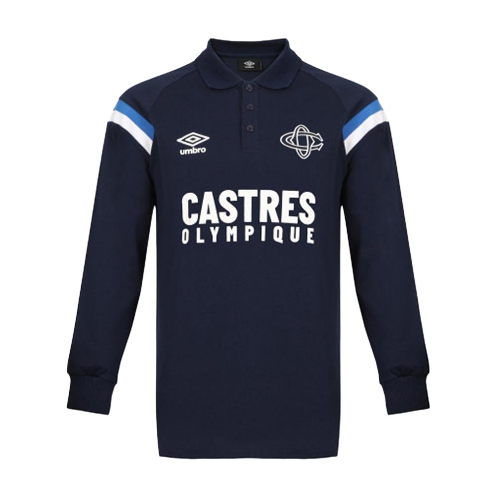 Polo de manga larga Umbro Fan de hombre azul marino barato