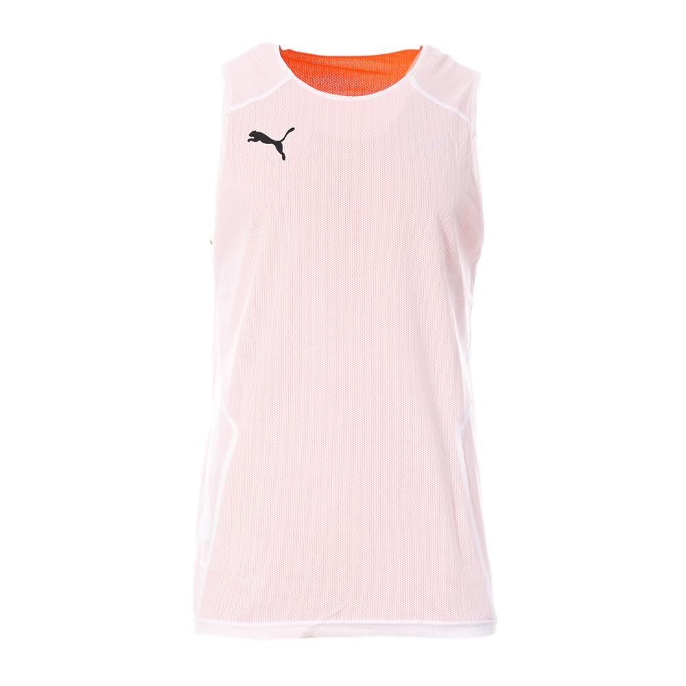 Puma Men’s Reversible White/Orange Basketball Tank Top Photo of the Espace des Marques %store% store - view of %key%