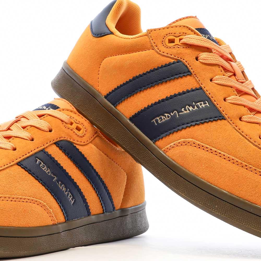 Baskets Orange/Marine Homme Teddy Smith White Suede vue 7