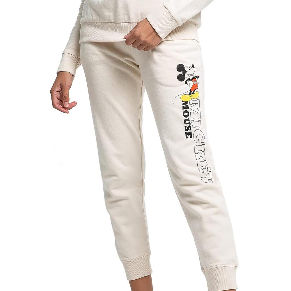 Pantalones de chándal beige para mujer «Disney Mouse Hello» barato