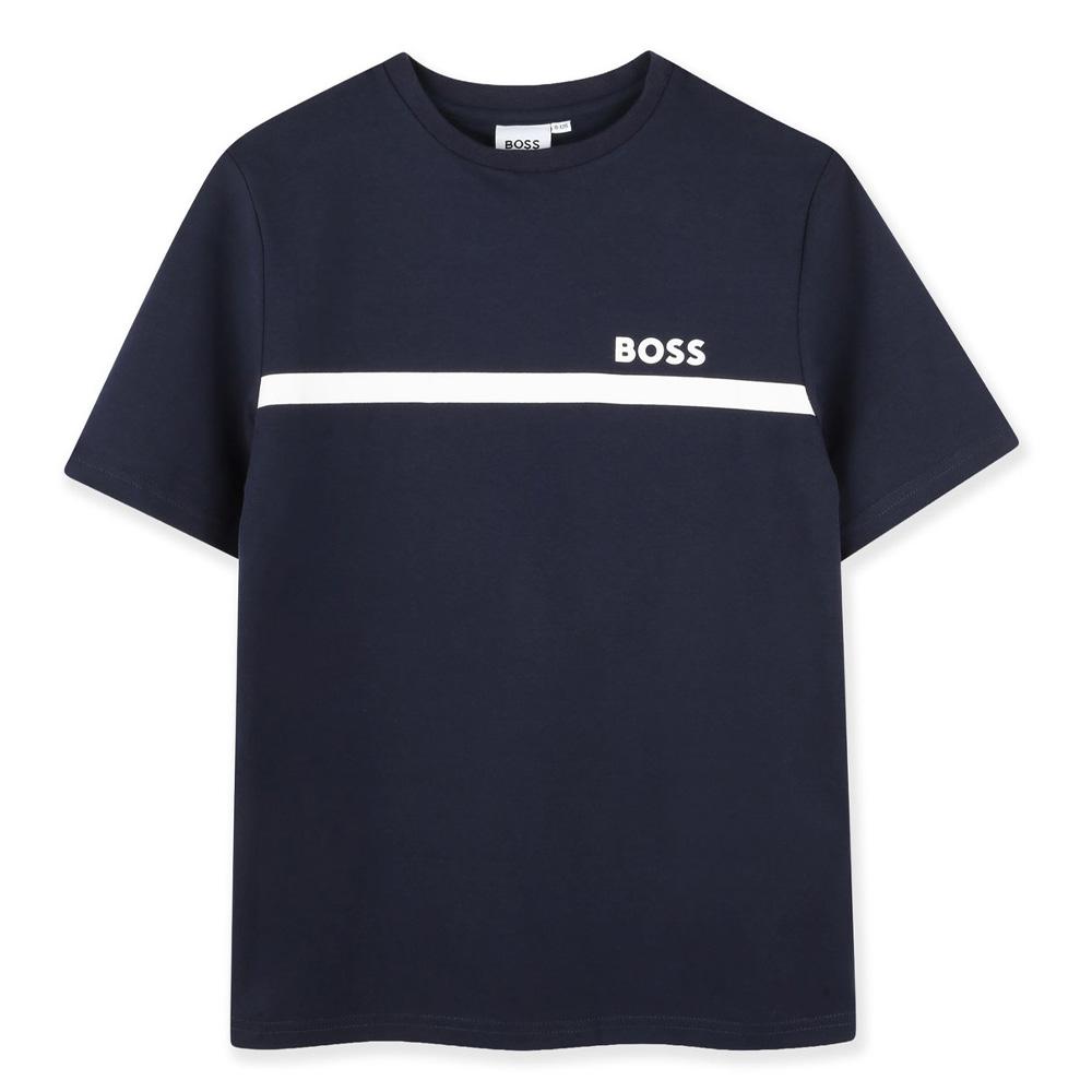 Camiseta azul marino para niño de Hugo Boss J527271 barato