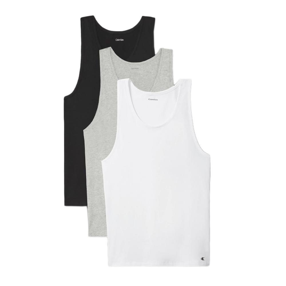 X3 Negro/Blanco/Gris Tank Tops para Hombre Calvin Klein Jeans Tank barato