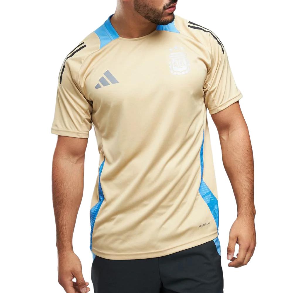 Adidas Men’s 2024 Gold/Turquoise Argentina Training Jersey affordable