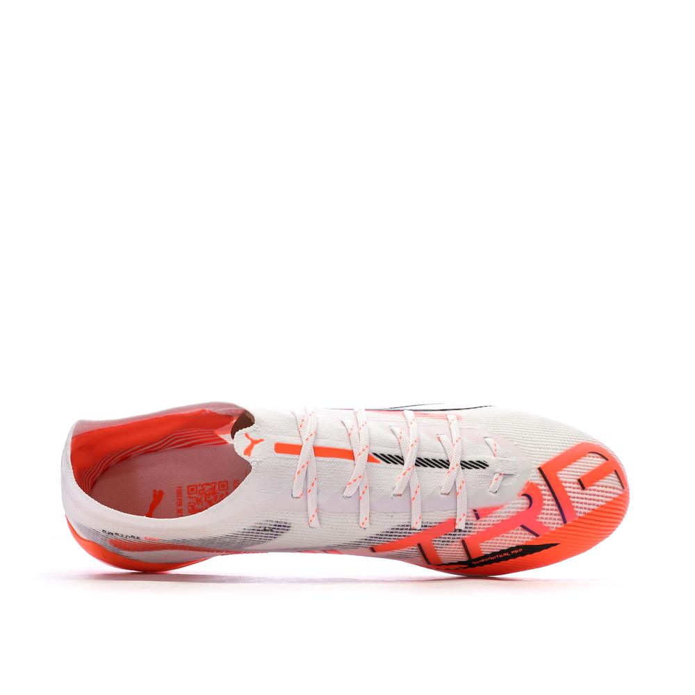 Chaussures de football Blanches/Orange Homme Puma Ultra 5 Ultimate 108343 Photo of the Espace des Marques %store% store - view of %key%