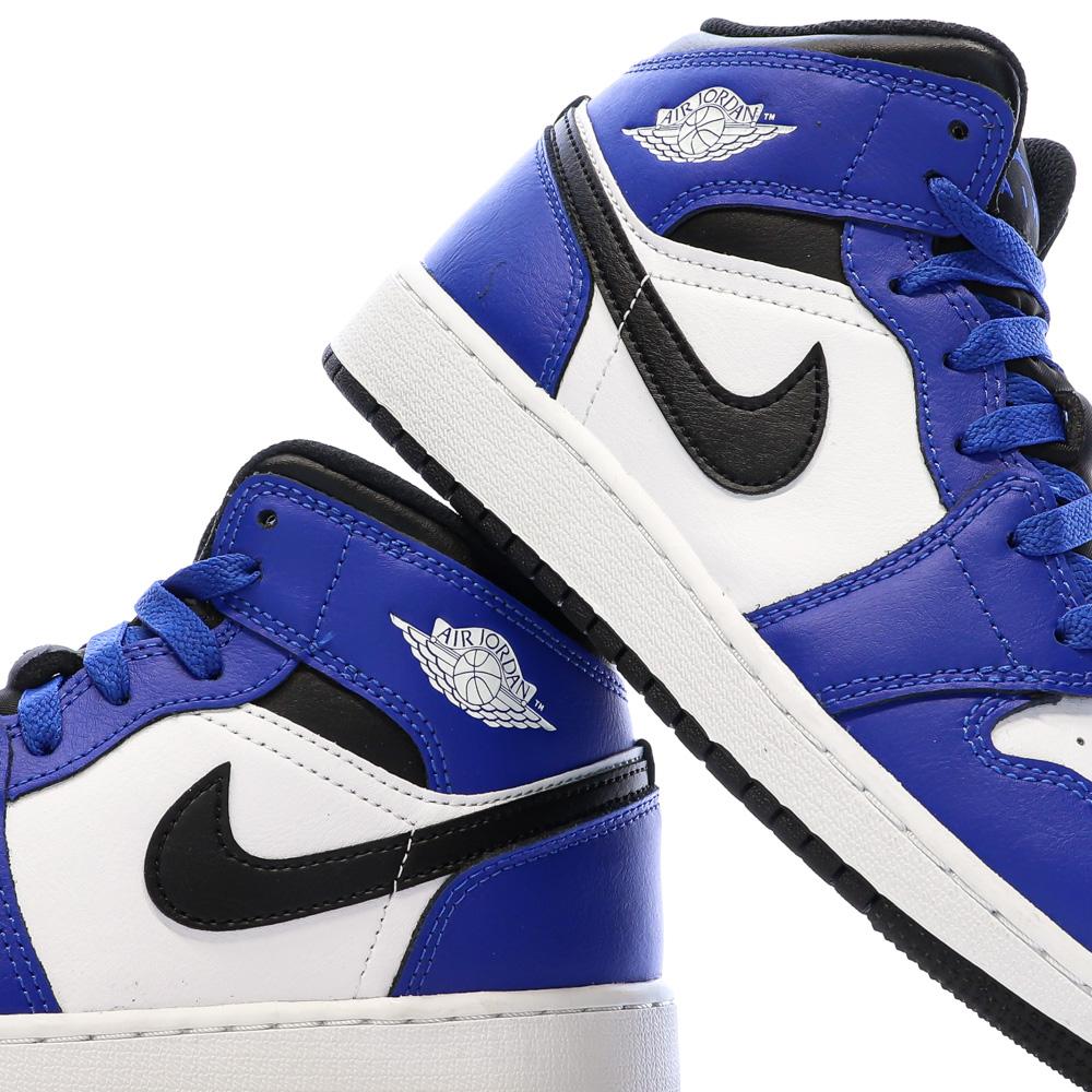 Nike Air Jordan 1 Mid Boys' Blue/White Sneakers Photo of the Espace des Marques %store% store - view of %key%