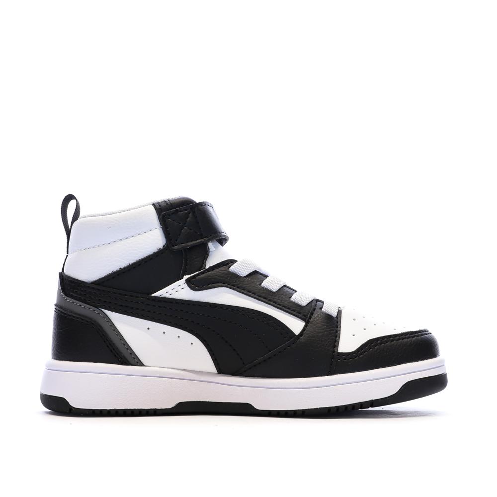 Zapatillas blancas/negras para niño Puma Rebound ver 2