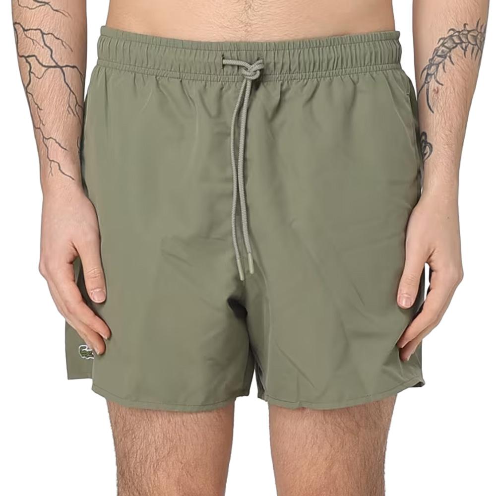Badeshorts für Herren in Hellkhaki von Lacoste Längen günstig