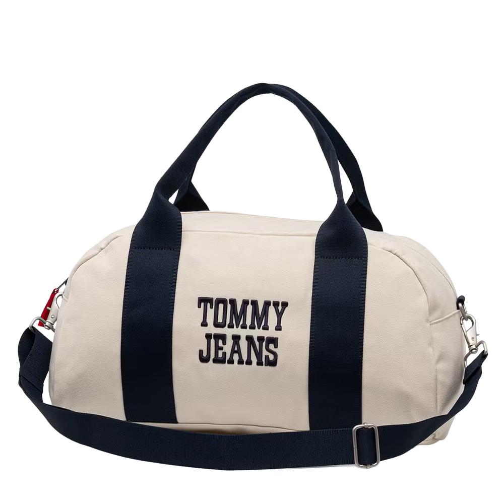 Tommy Hilfiger Tjm Bold Varsity Men’s Beige/Navy Sports Bag affordable
