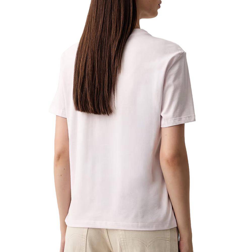 Hellrosa Damen-T-Shirt von Calvin Klein Jeans Varsity Ansicht 2